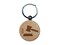 Gavel Judge Lawyer Icon Engraved Wood Round Keychain Tag Charm